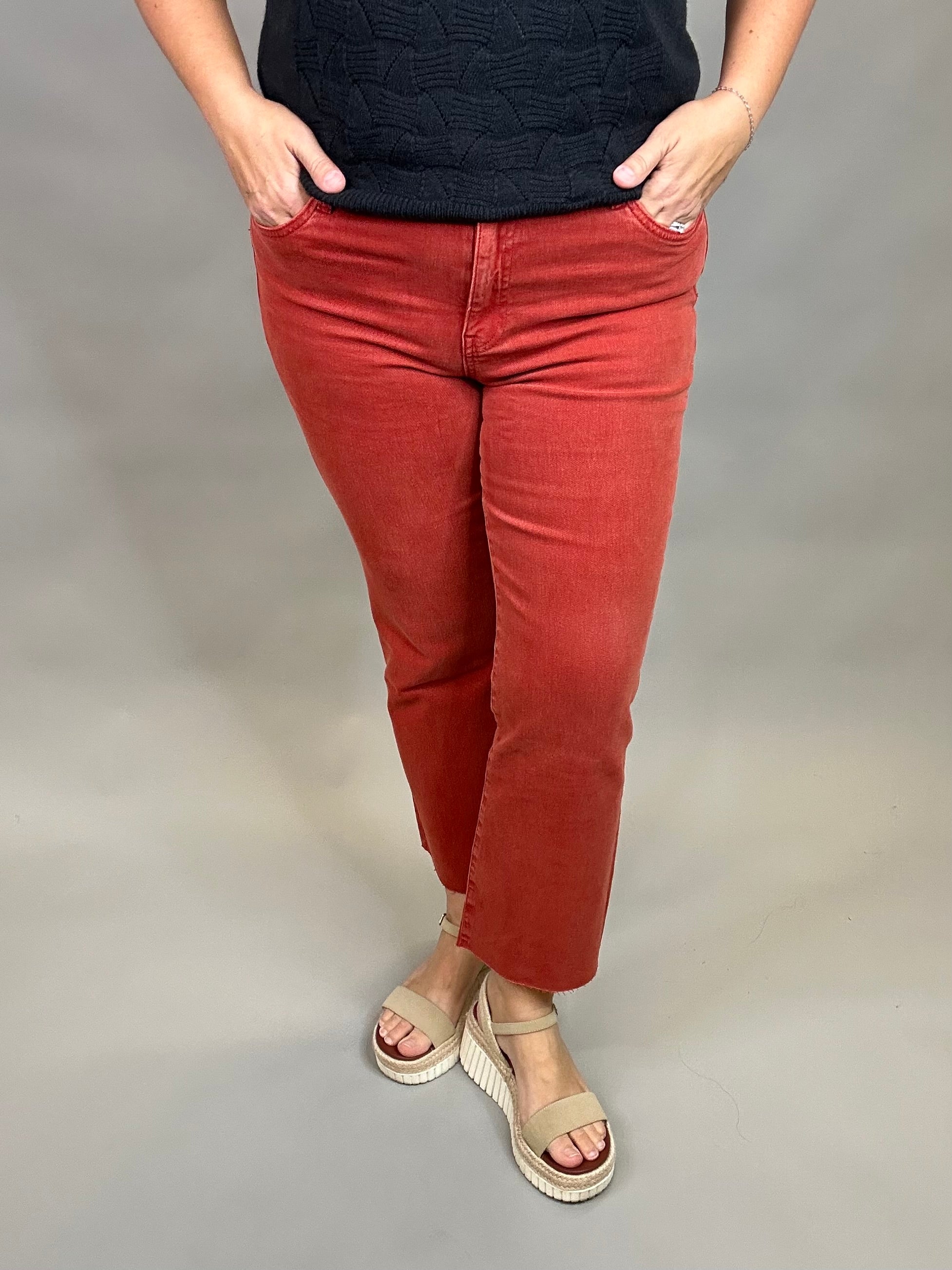 Paprika Kelsey Ankle Flare Jeans Bottom- Pants KUT FROM THE KLOTH