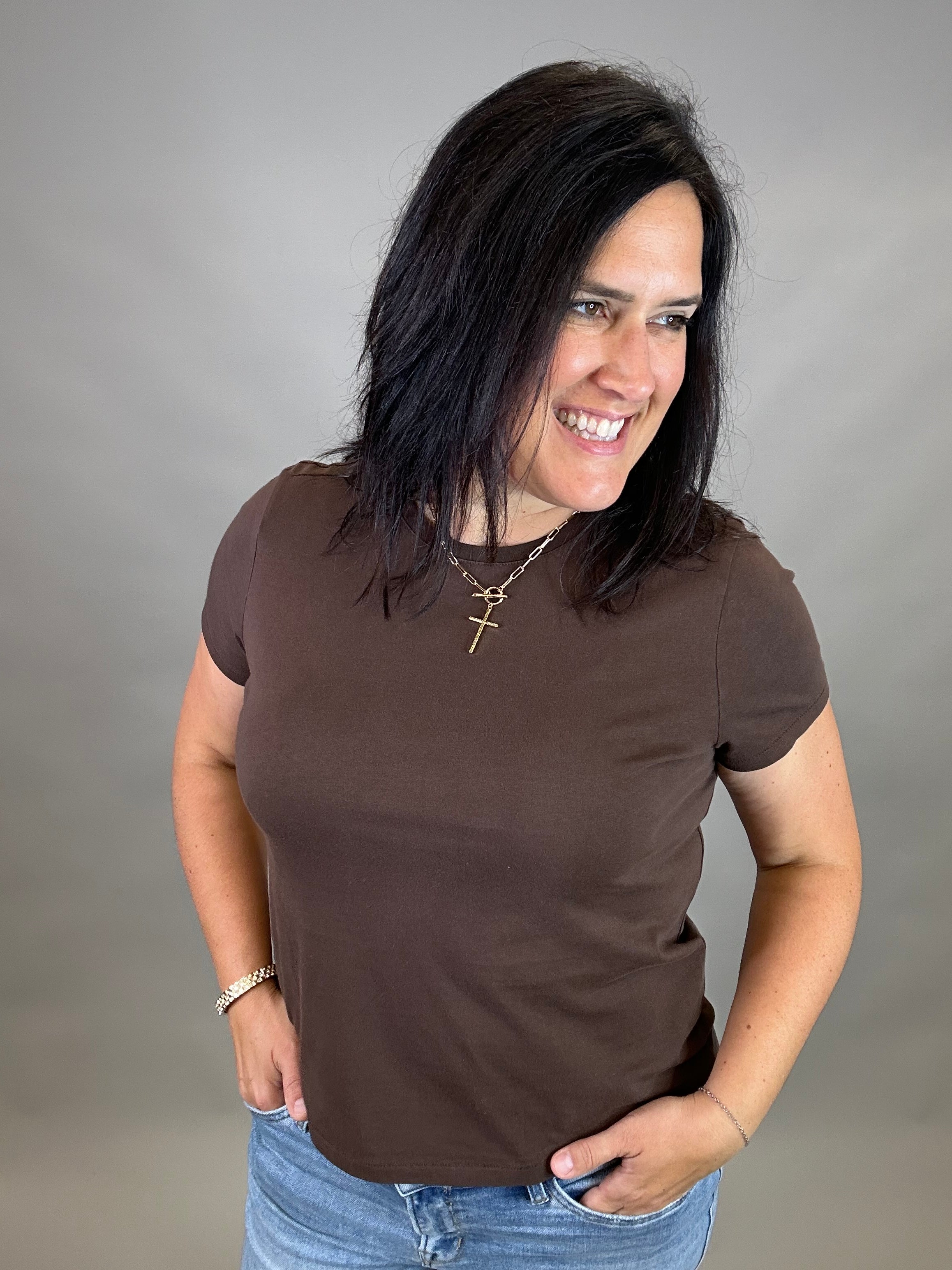 Coffee Bean Asher Tee Top - Tee THREAD & SUPPLY