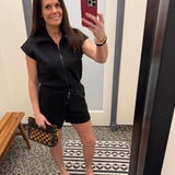 Black Valentine Romper Jumpsuit THREAD & SUPPLY
