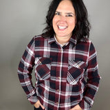 Ruby Navy Plaid Cassian Shirt