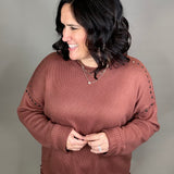 Burlwood Studded Sweater Top - Sweater WISHLIST