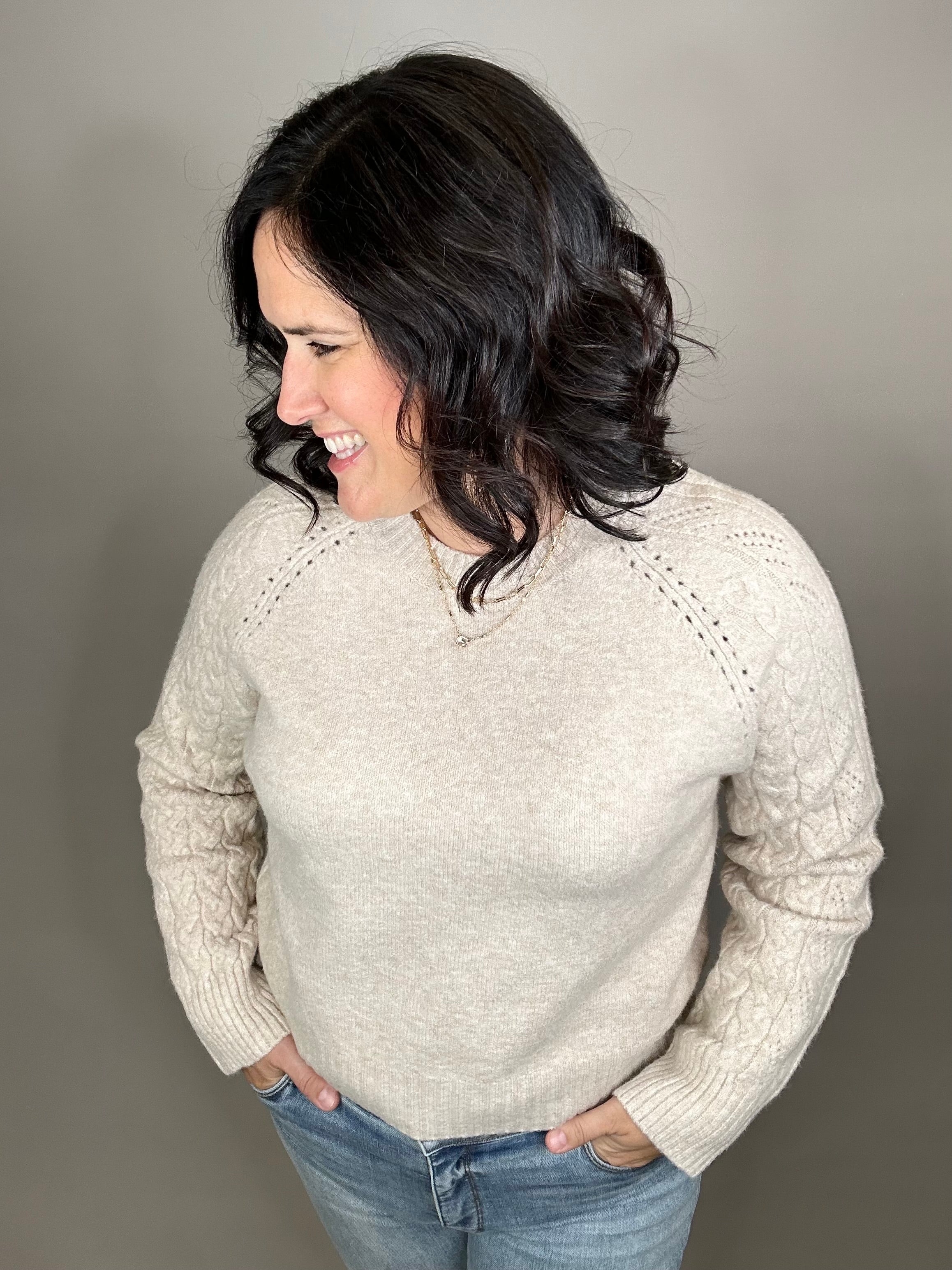 Heather Frappe Zoey Sweater Top - Sweater THREAD & SUPPLY