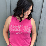 Fuchsia Lake Life Mineral Tank Tops- Tanks OAT COLLECTIVE