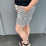 Ivory Black Jenna Skirt Bottom- Skirt THREAD & SUPPLY