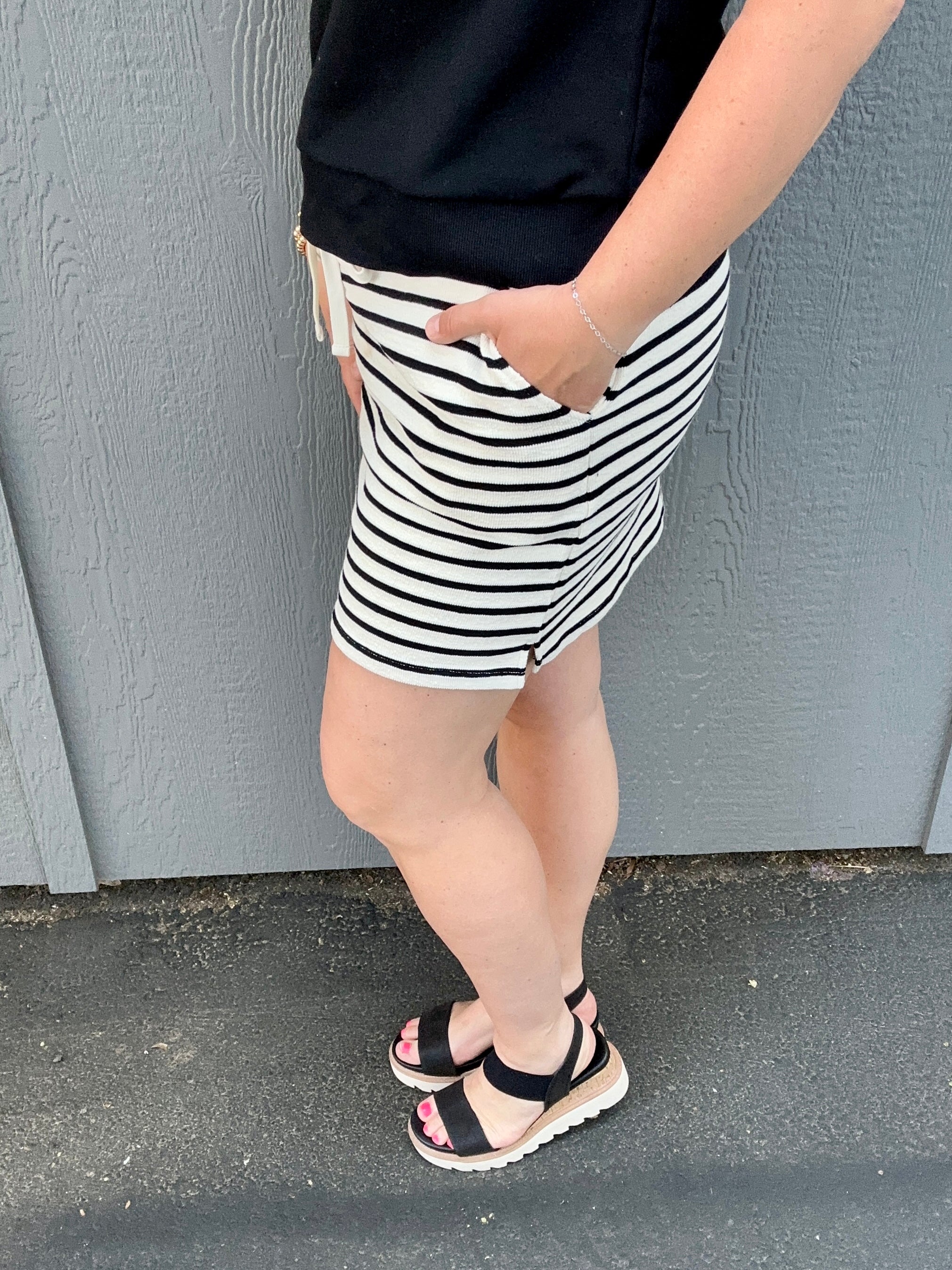 Ivory Black Jenna Skirt Bottom- Skirt THREAD & SUPPLY
