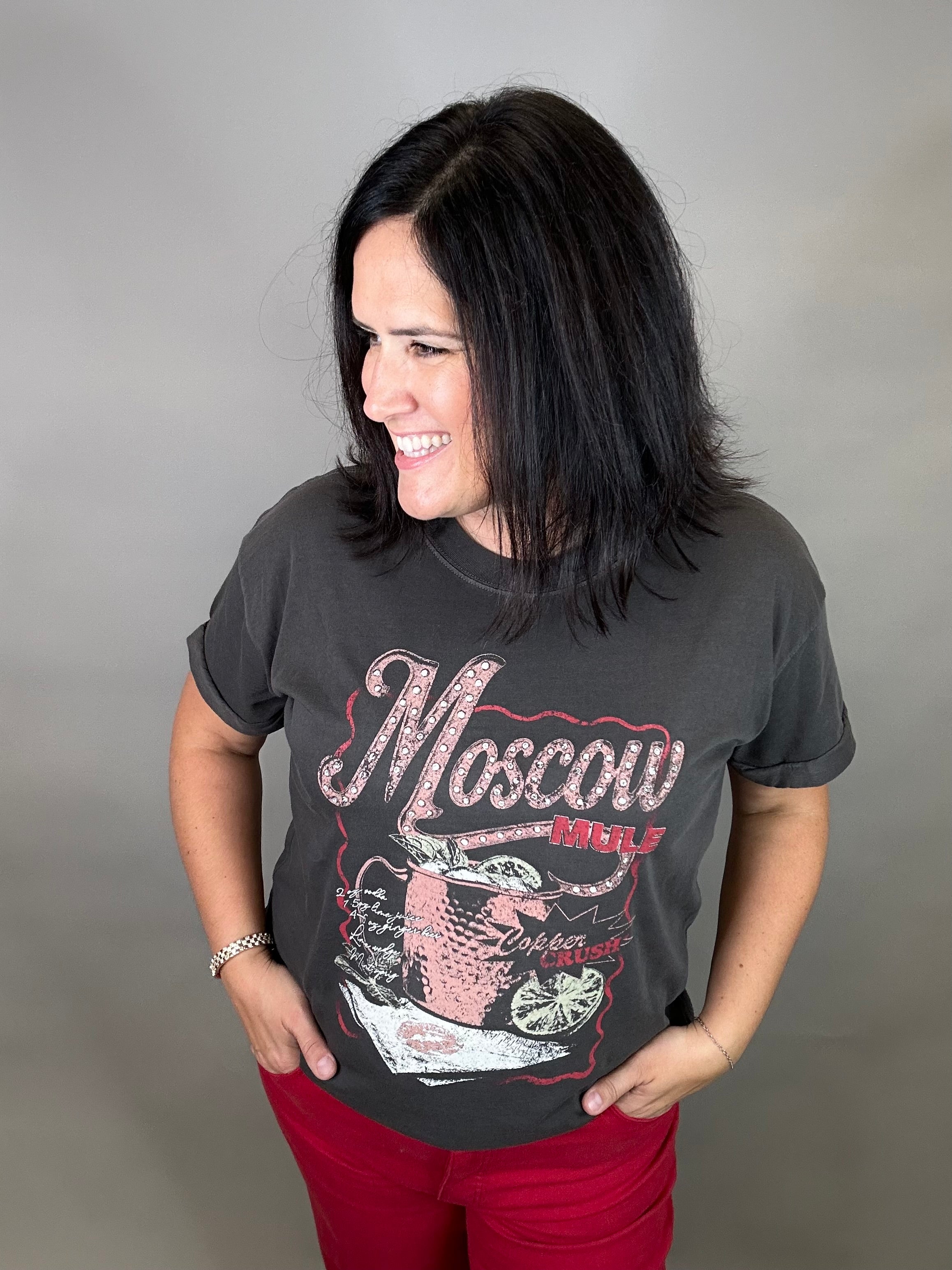 Vintage Black Moscow Mule Tee Top - Tee GIRL DANGEROUS