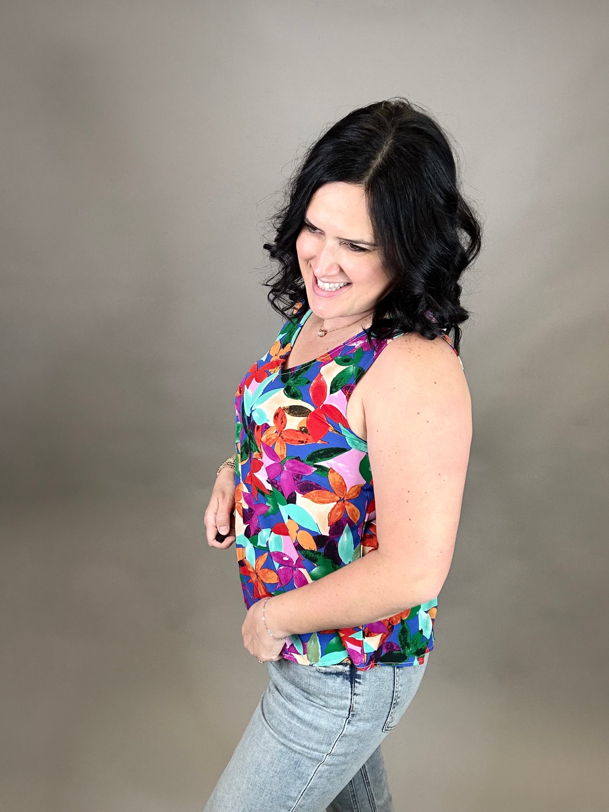 Floral Sleeveless Blouse Tops- Tanks STACCATO