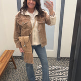 Cappaccino Denim Sherpa Jacket