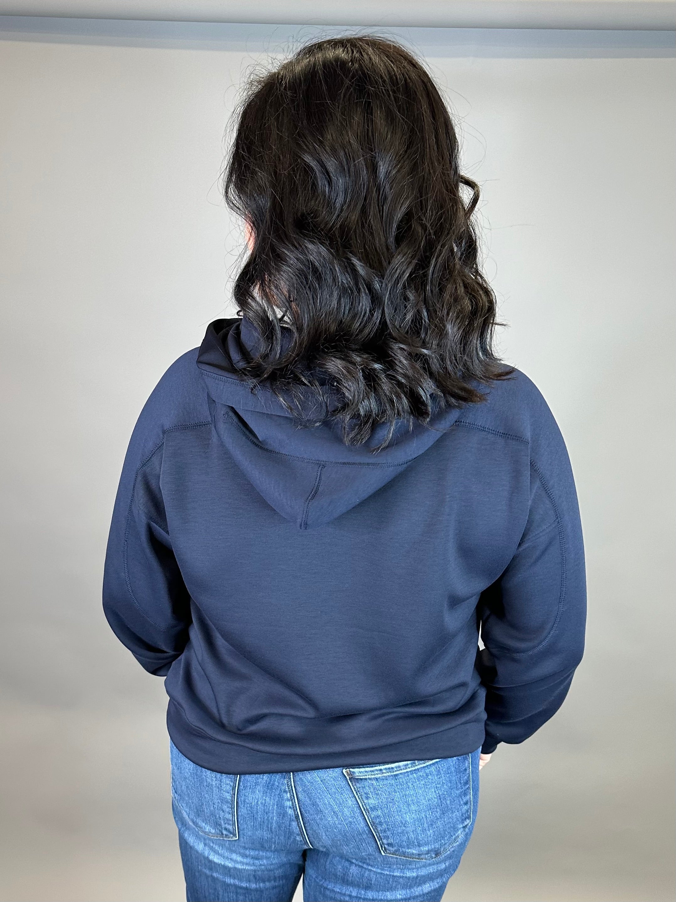 Navy Seaside Hoodie Tops- Sweatshirts DEAR SCARLETT