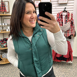 Bistro Green Anya Vest Outerwear - Vest THREAD & SUPPLY