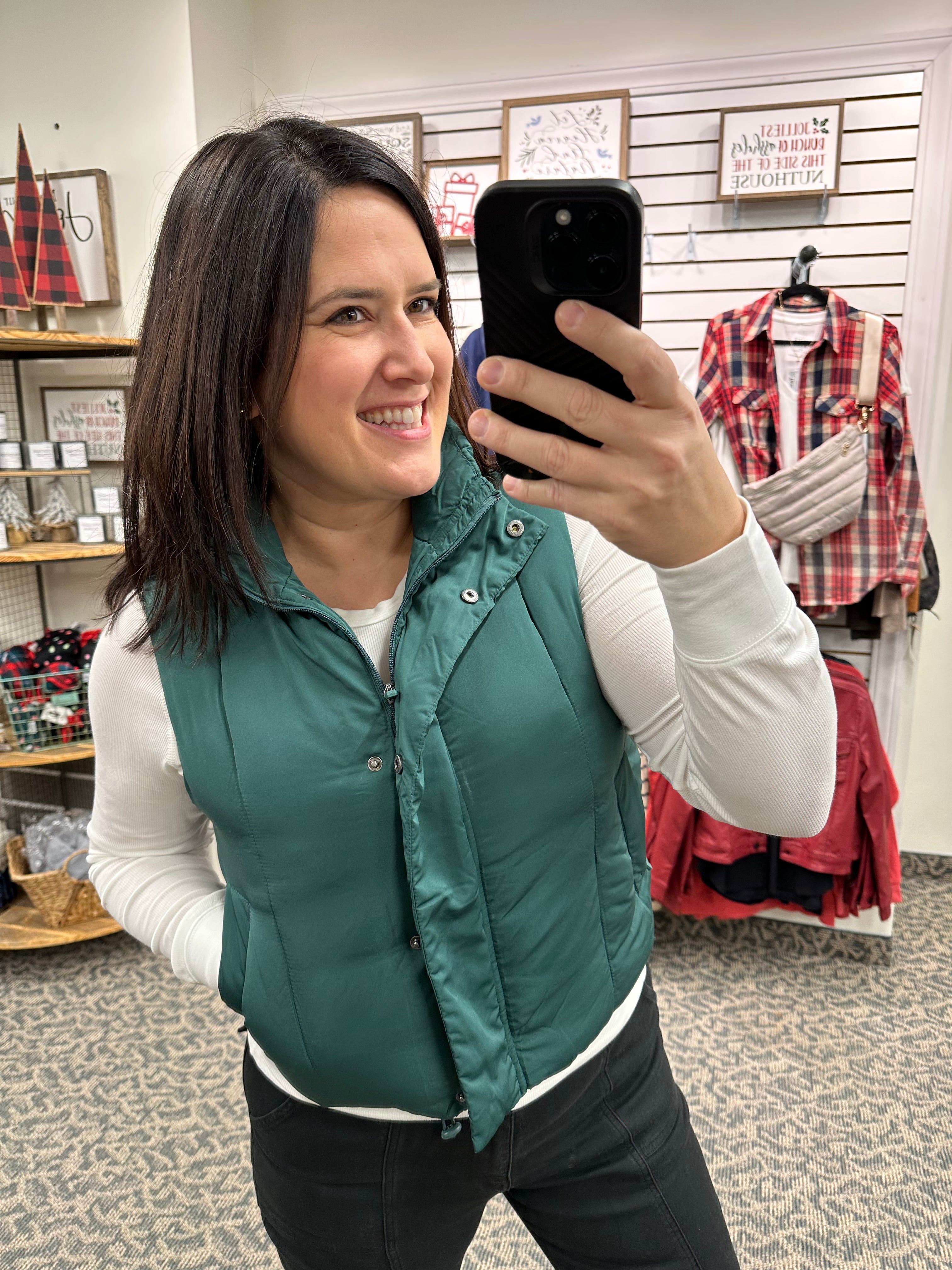 Bistro Green Anya Vest Outerwear - Vest THREAD & SUPPLY