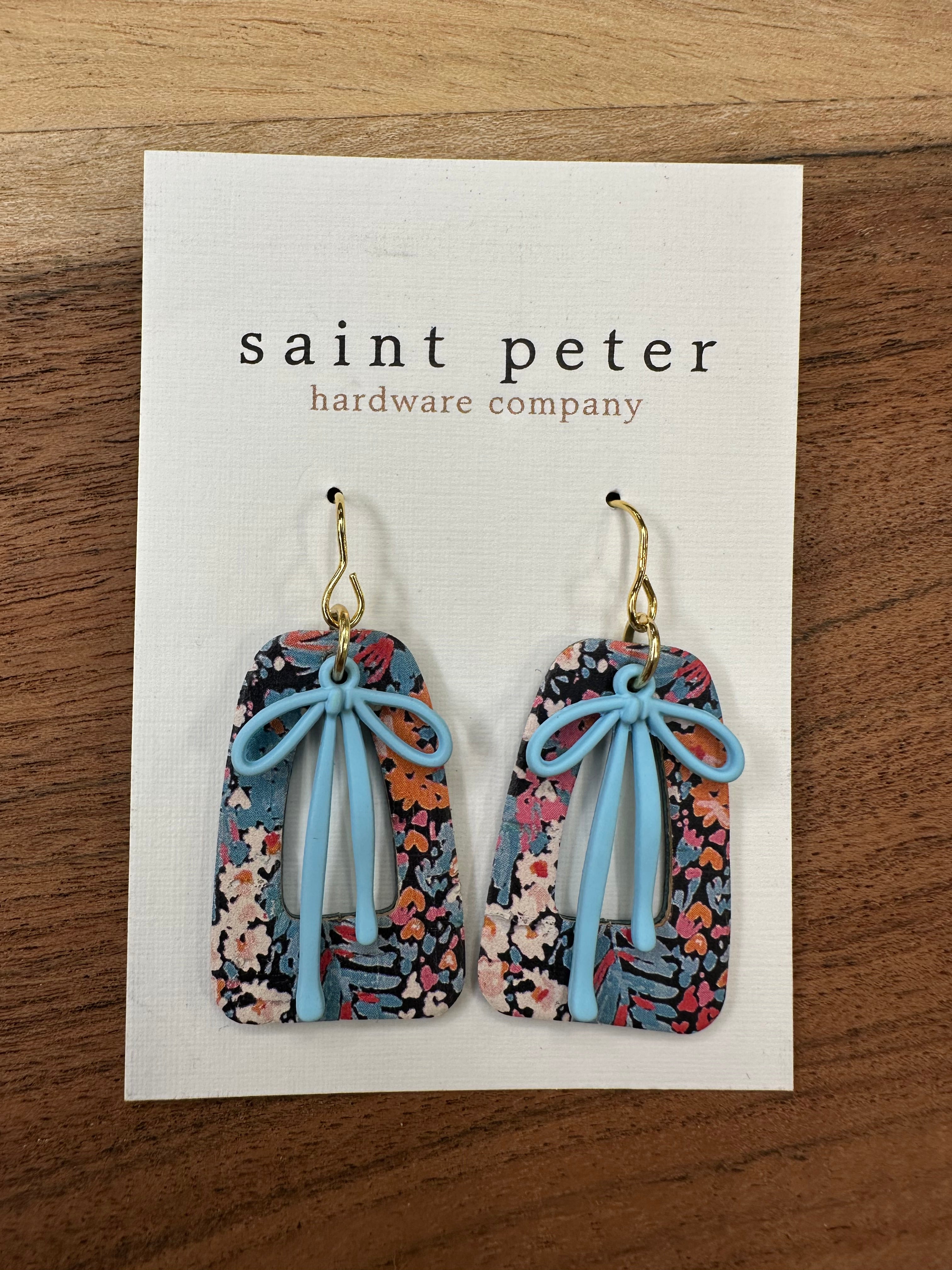 Blue Bow/Floral Jewelry - Earrings St. Peter Hardware