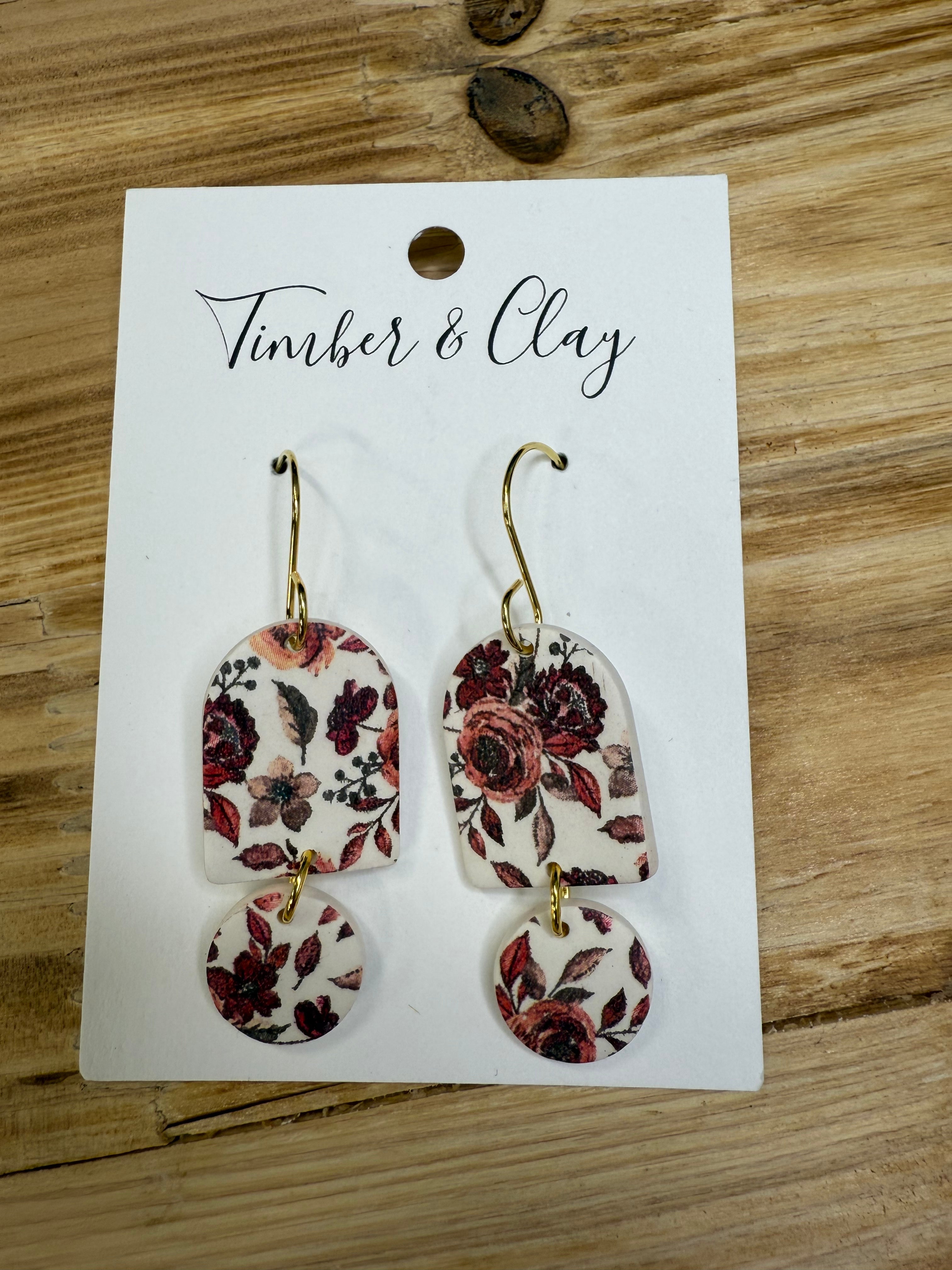 Floral Earrings Jewelry - Earrings Timber & Clay