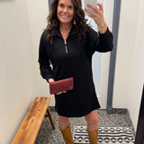 Black Modal Long Sleeve Dress Dresses P.CILL