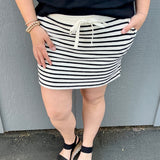 Ivory Black Jenna Skirt Bottom- Skirt THREAD & SUPPLY