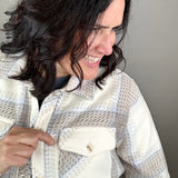 Ivory Brown Plaid Santa Fe Jacket