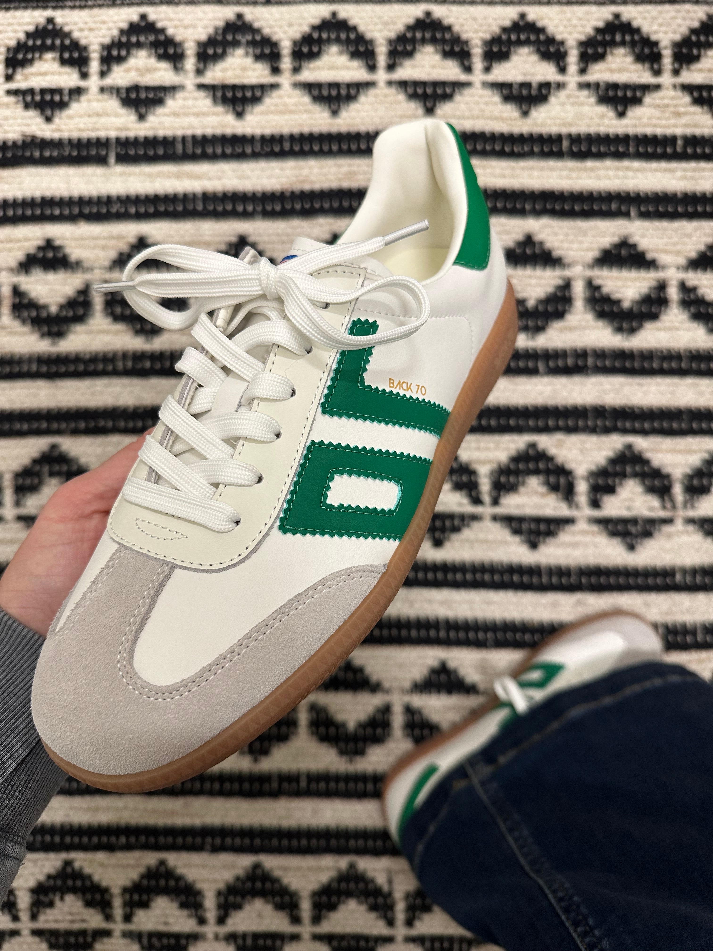 CLOUD White/Green Sneaker Shoes - Sneaker Back 70