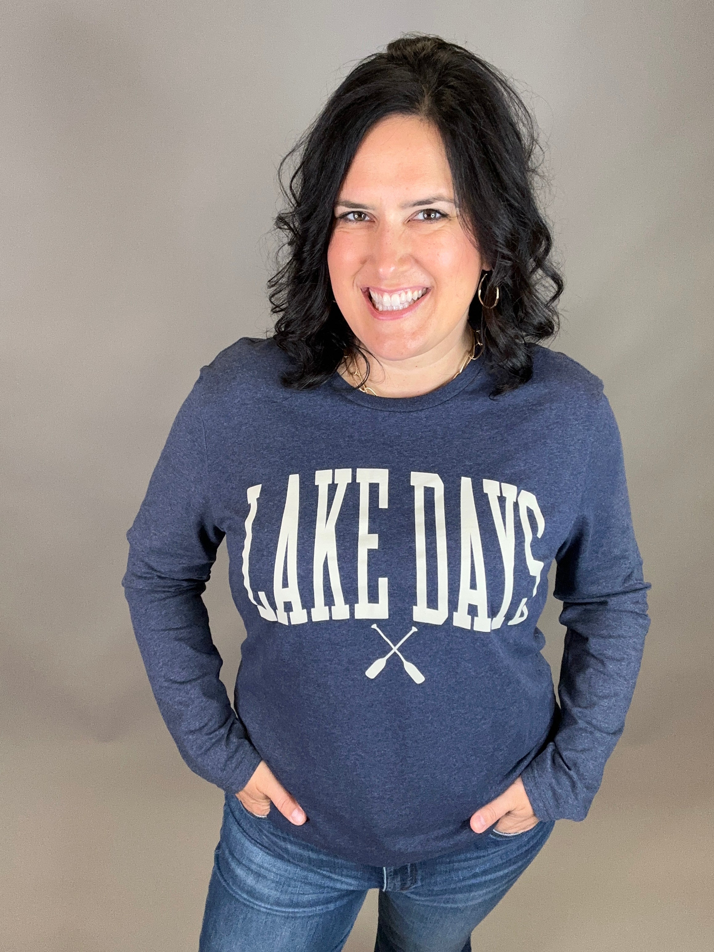 Lake Days Navy Long Sleeve Top - Tee WINDMILL GYPSY
