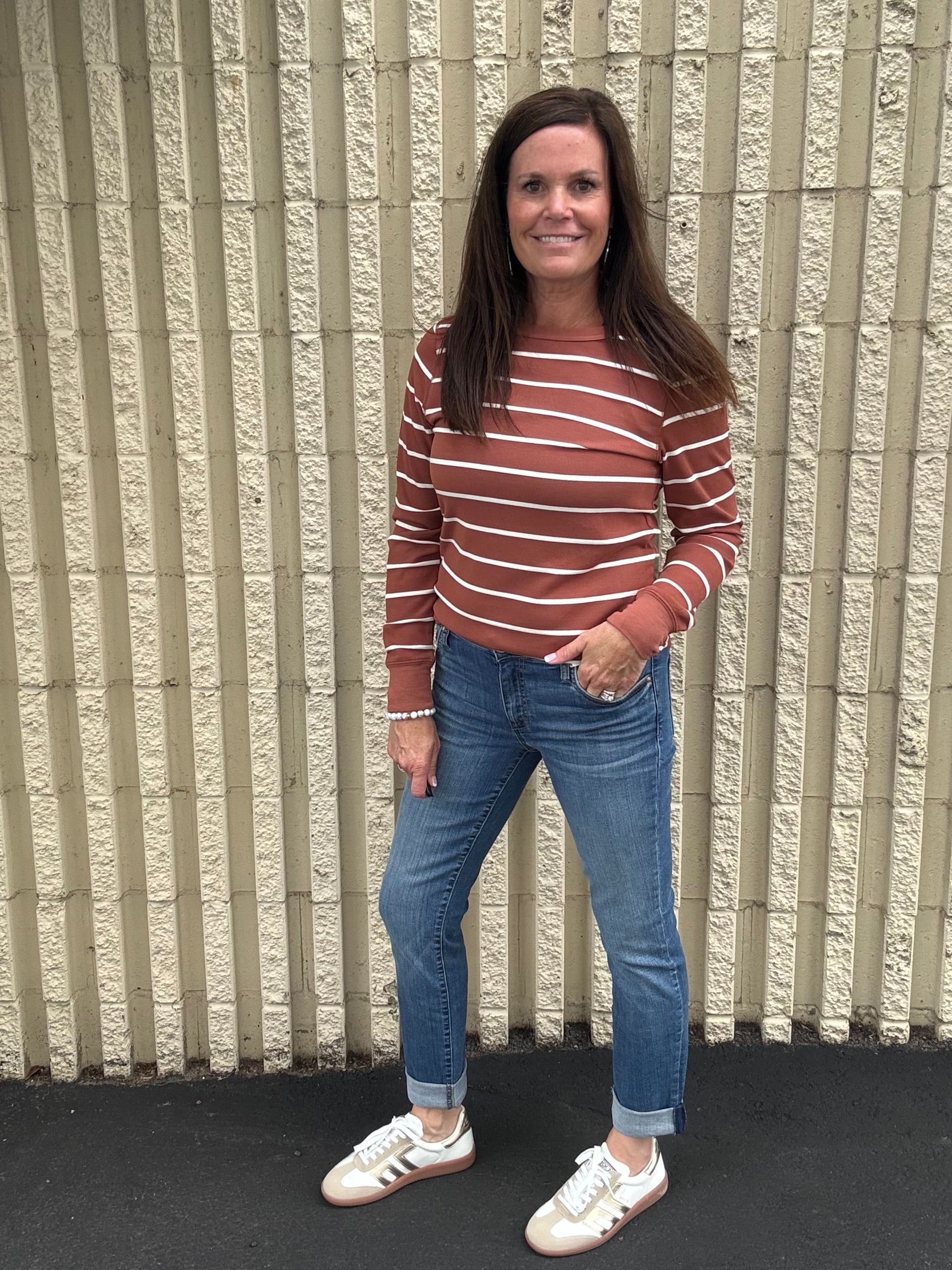 Rustic Brown and White Stacy Top Top - Tee THREAD & SUPPLY