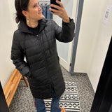Black Quilted Hooded Jacket Outerwear- Jackets Anorak