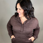 Coffee Heather Indiana Pullover Top - Sweatshirt THREAD & SUPPLY