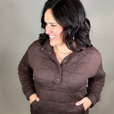 Coffee Heather Indiana Pullover Top - Sweatshirt THREAD & SUPPLY