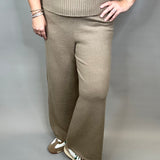 Mocha Wide Leg Sweater Pants