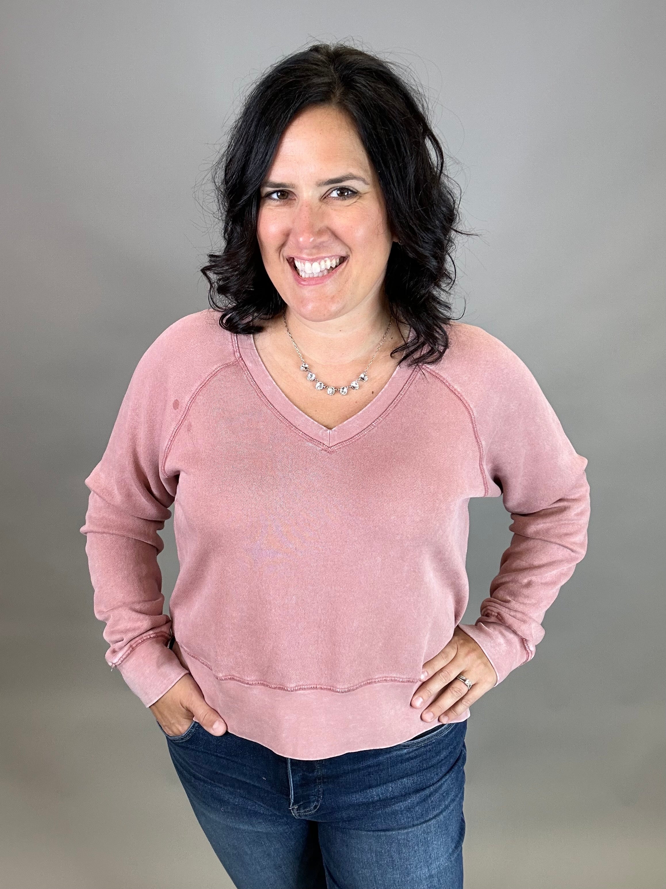 Ash Rose Zane Sweatshirt Top - Sweatshirt THREAD & SUPPLY