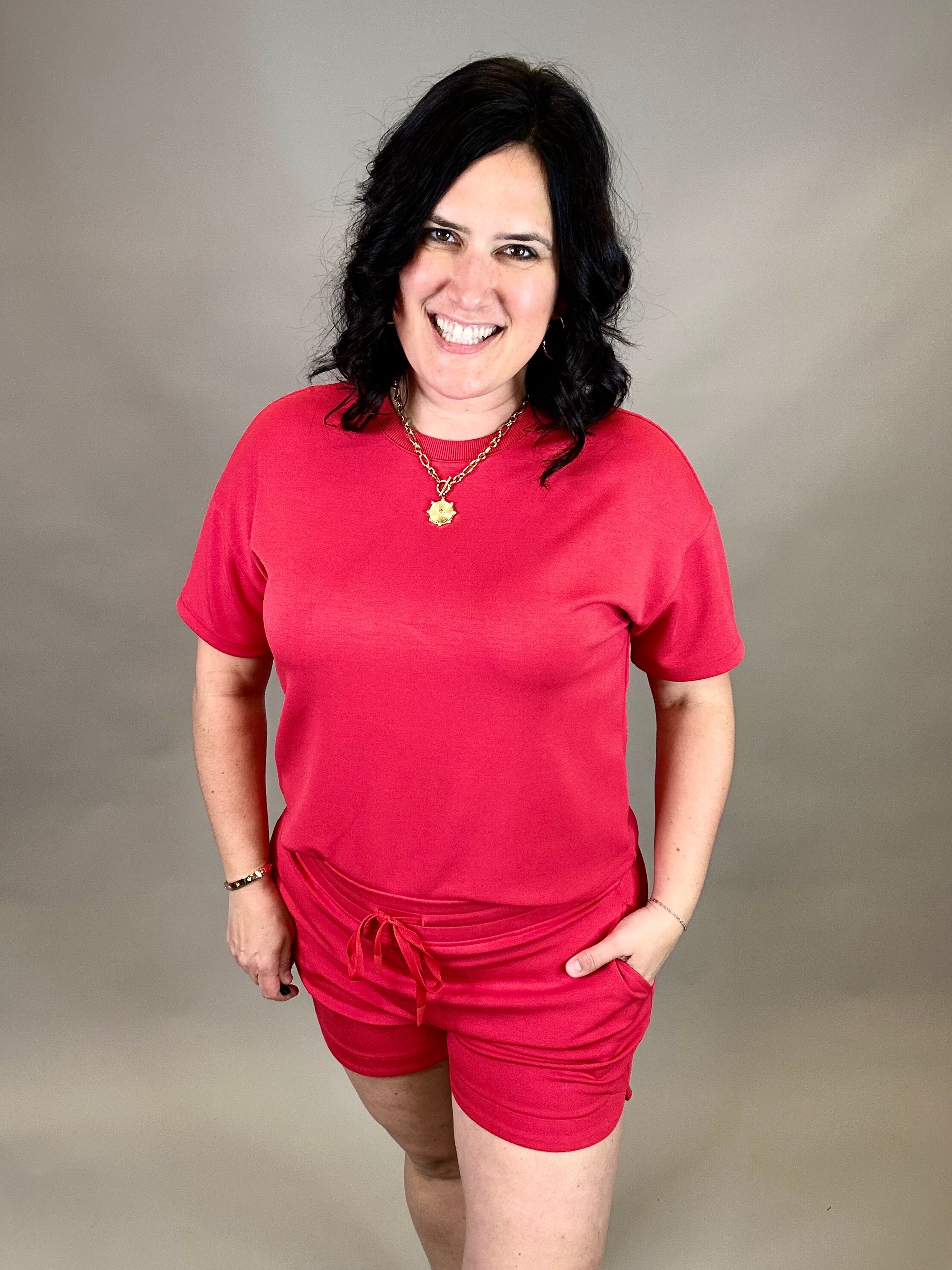 Red Rosie Shorts Bottoms - Shorts THREAD & SUPPLY