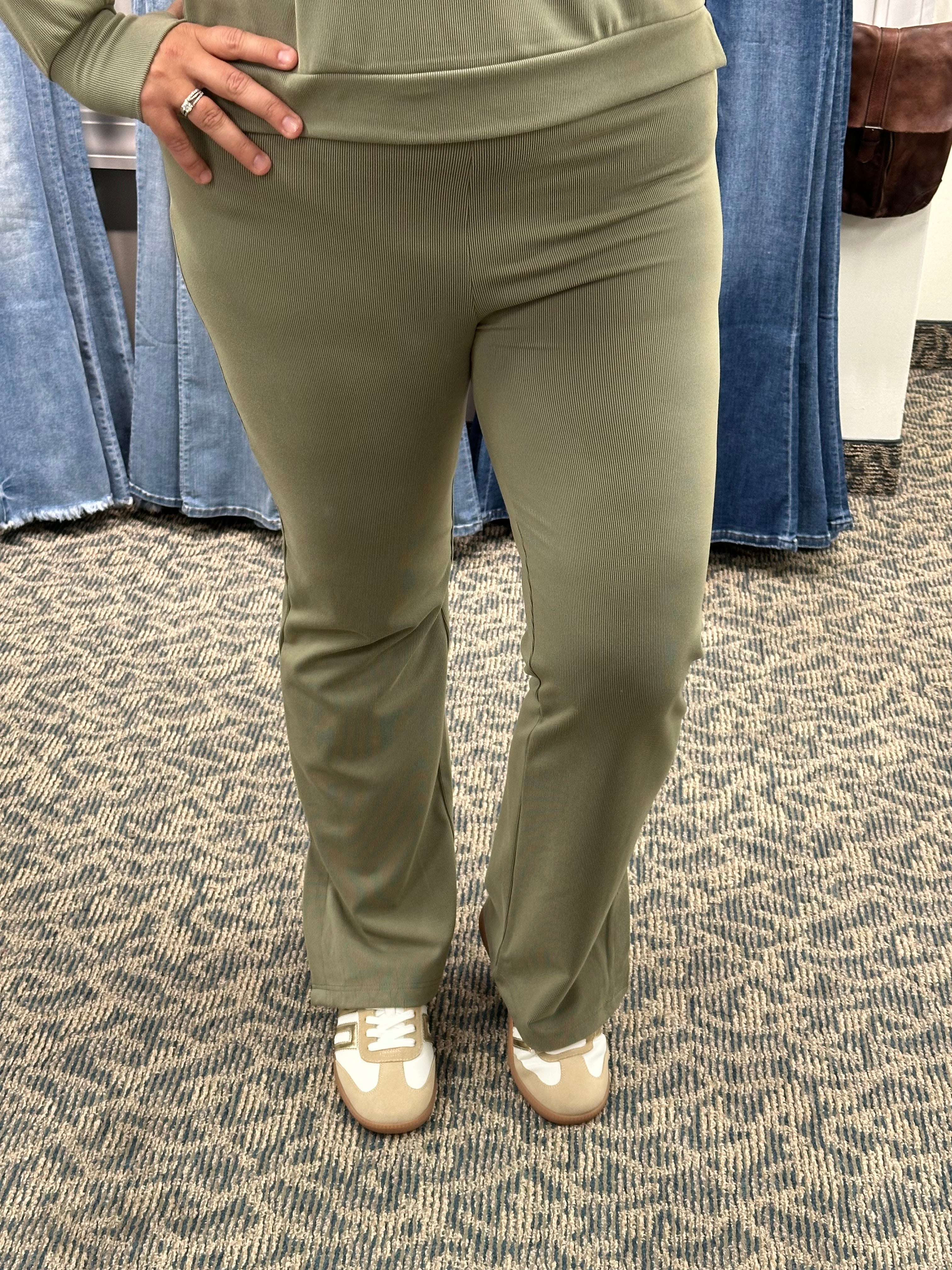 Vetiver Rib Izzy Pants Bottom- Pants THREAD & SUPPLY