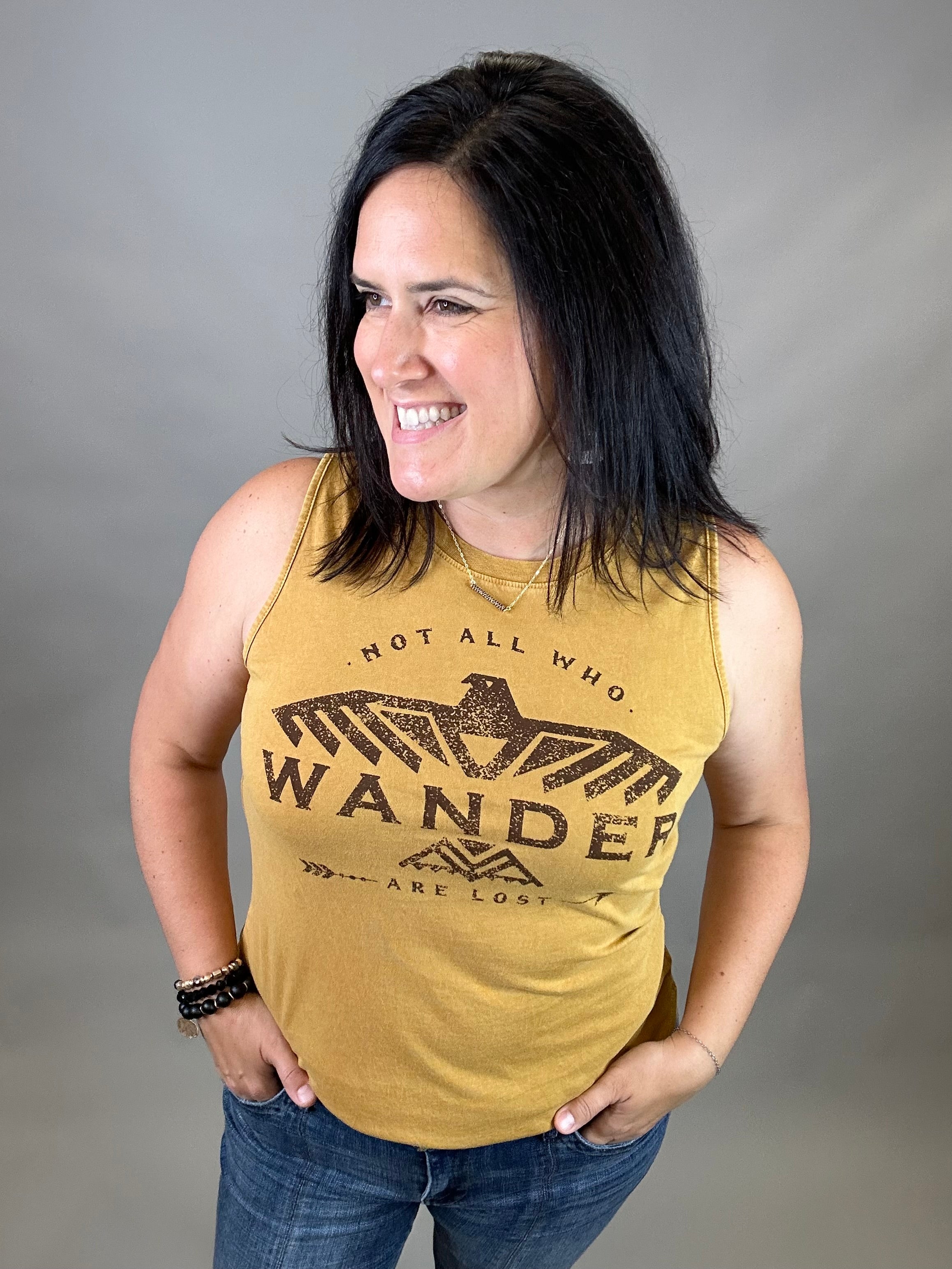 Mineral Mustard Wander Tank Tops- Tanks HRT and LUV