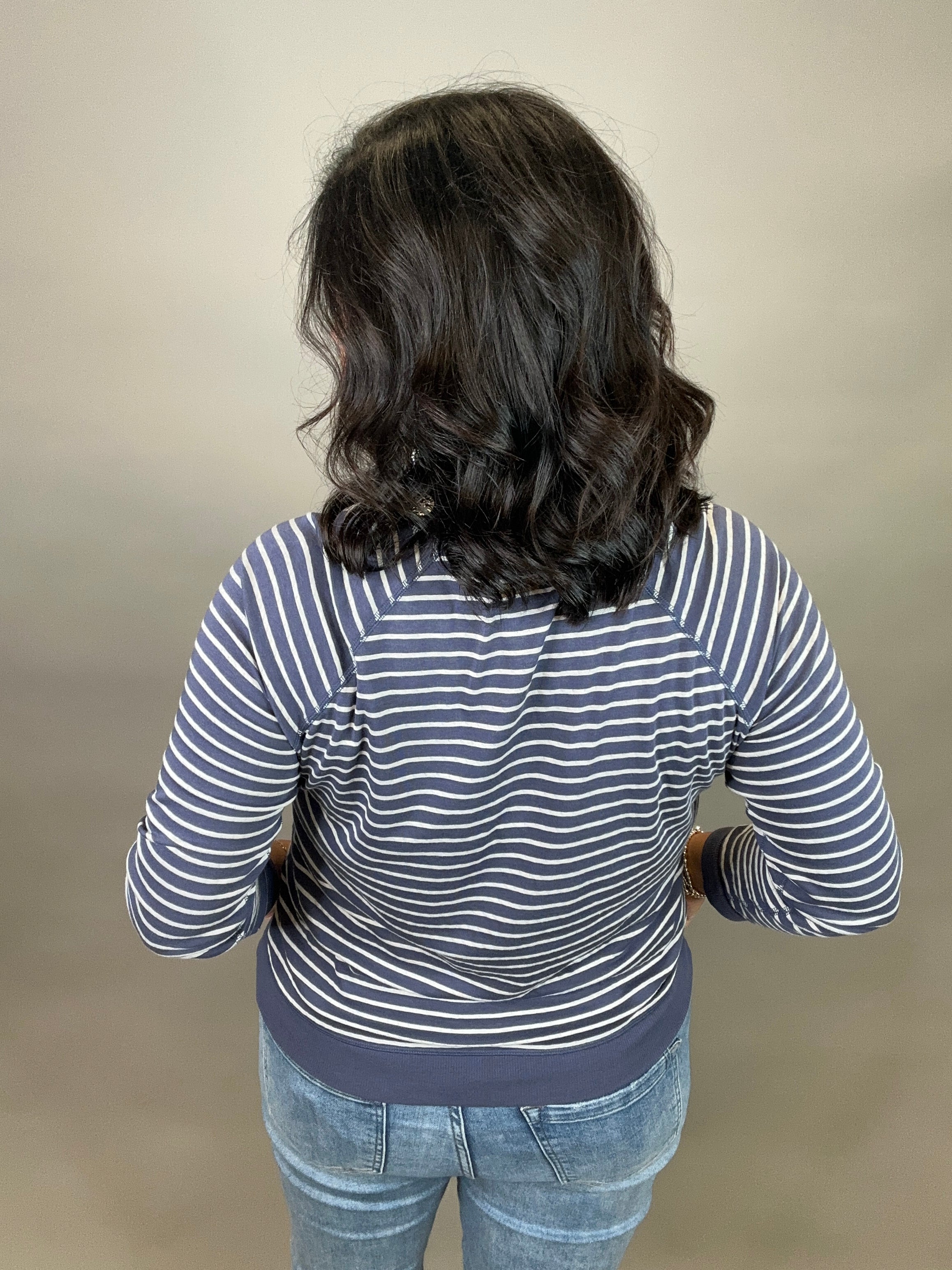 Navy/White Frannie Reversible Top Tops- Tees FLAG AND ANTHEM