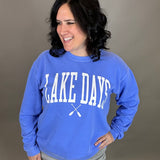 Periwinkle Lake Days Crew Top - Sweatshirt BLUE 84