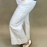 White Pin Tuck Meg Wide Leg Jeans Bottom- Pants KUT FROM THE KLOTH