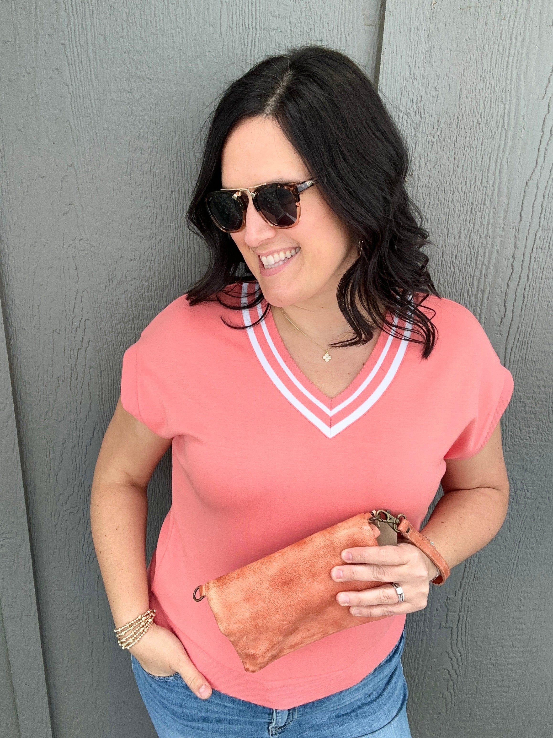 Coral Varsity Rhonda Top Top - Tee THREAD & SUPPLY