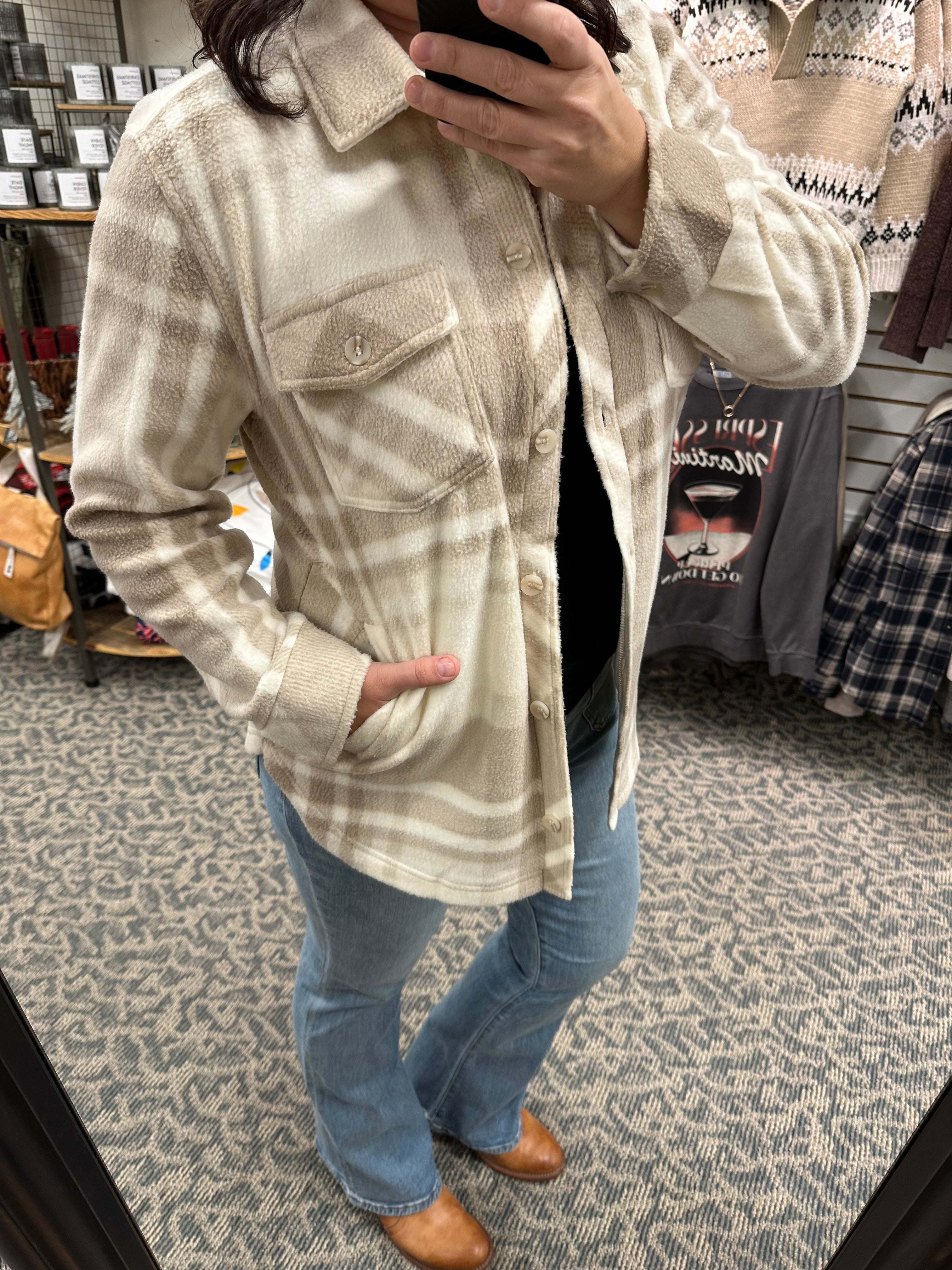 Brown Plaid Tullis Shacket Outerwear- Jackets THREAD & SUPPLY