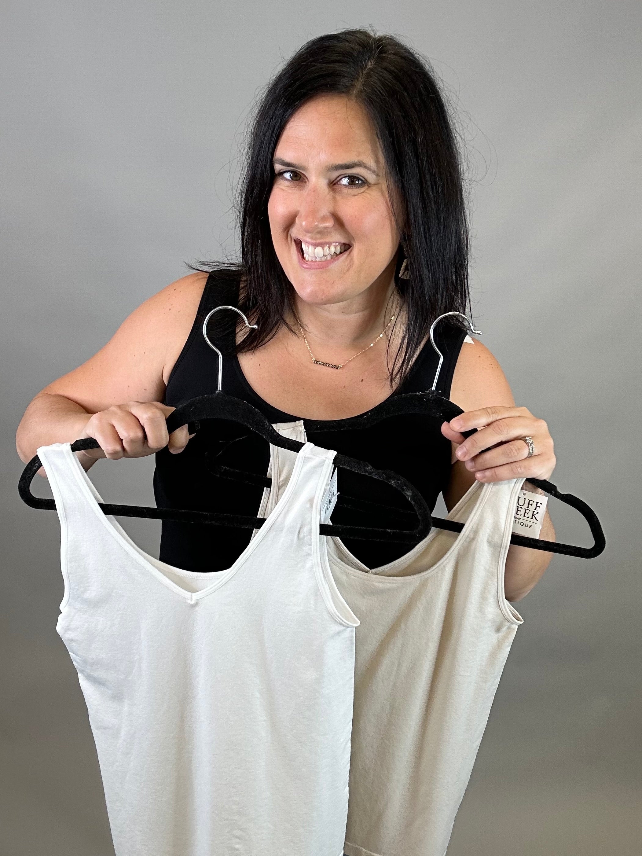 White Reversible Seamless Tank Tops- Tanks ZENANA