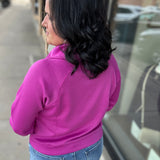 Magenta Hamptons Quarter Zip Tops- Sweatshirts DEAR SCARLETT
