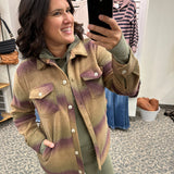Eggplant Ombre Tullis Shacket Outerwear - Shacket THREAD & SUPPLY