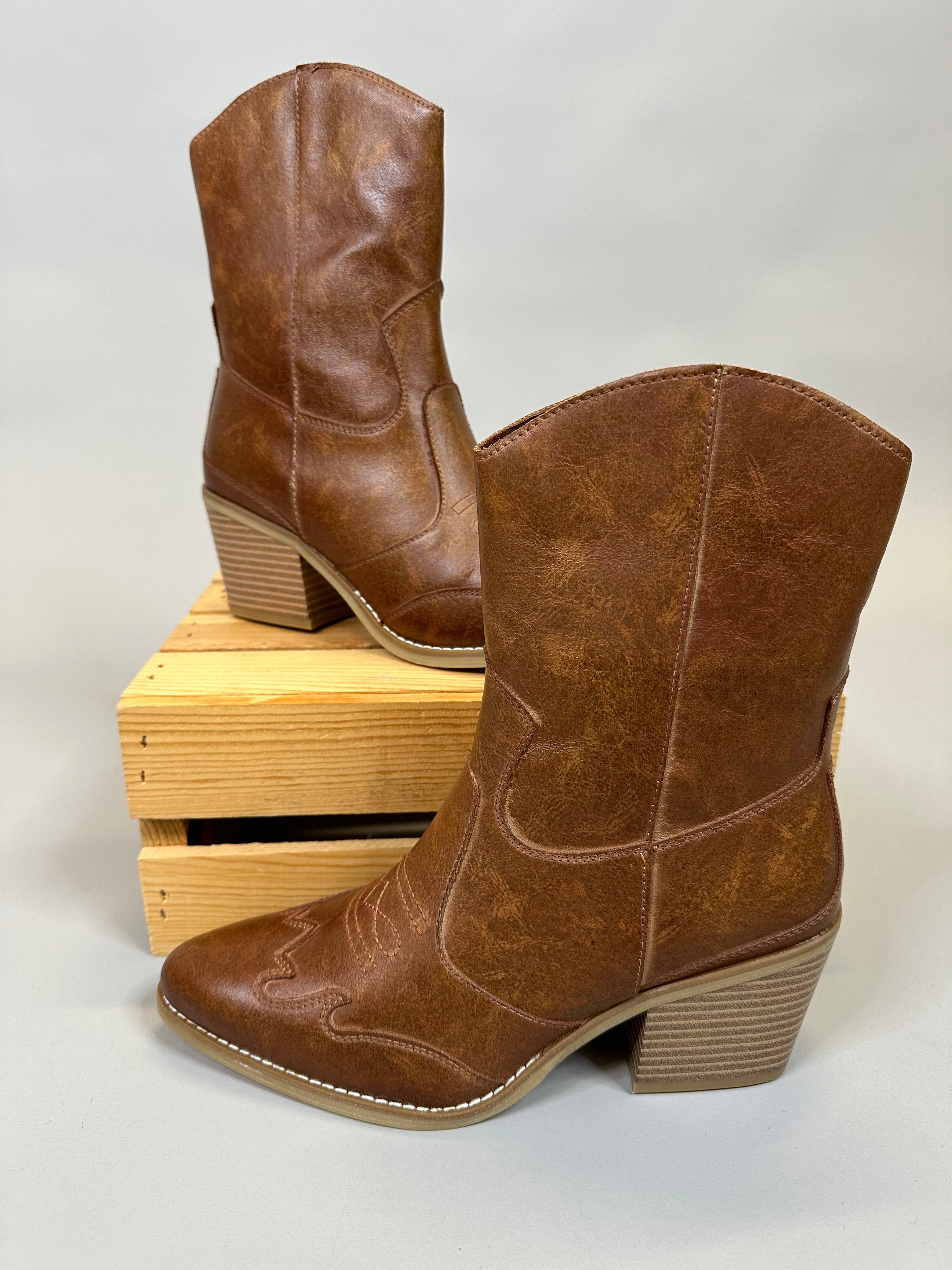 Tan Clorinda Boot Shoes- Boots & Booties MIA