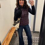 Deep Plum Pacific Puffer Vest Outerwear - Vest STORM CREEK