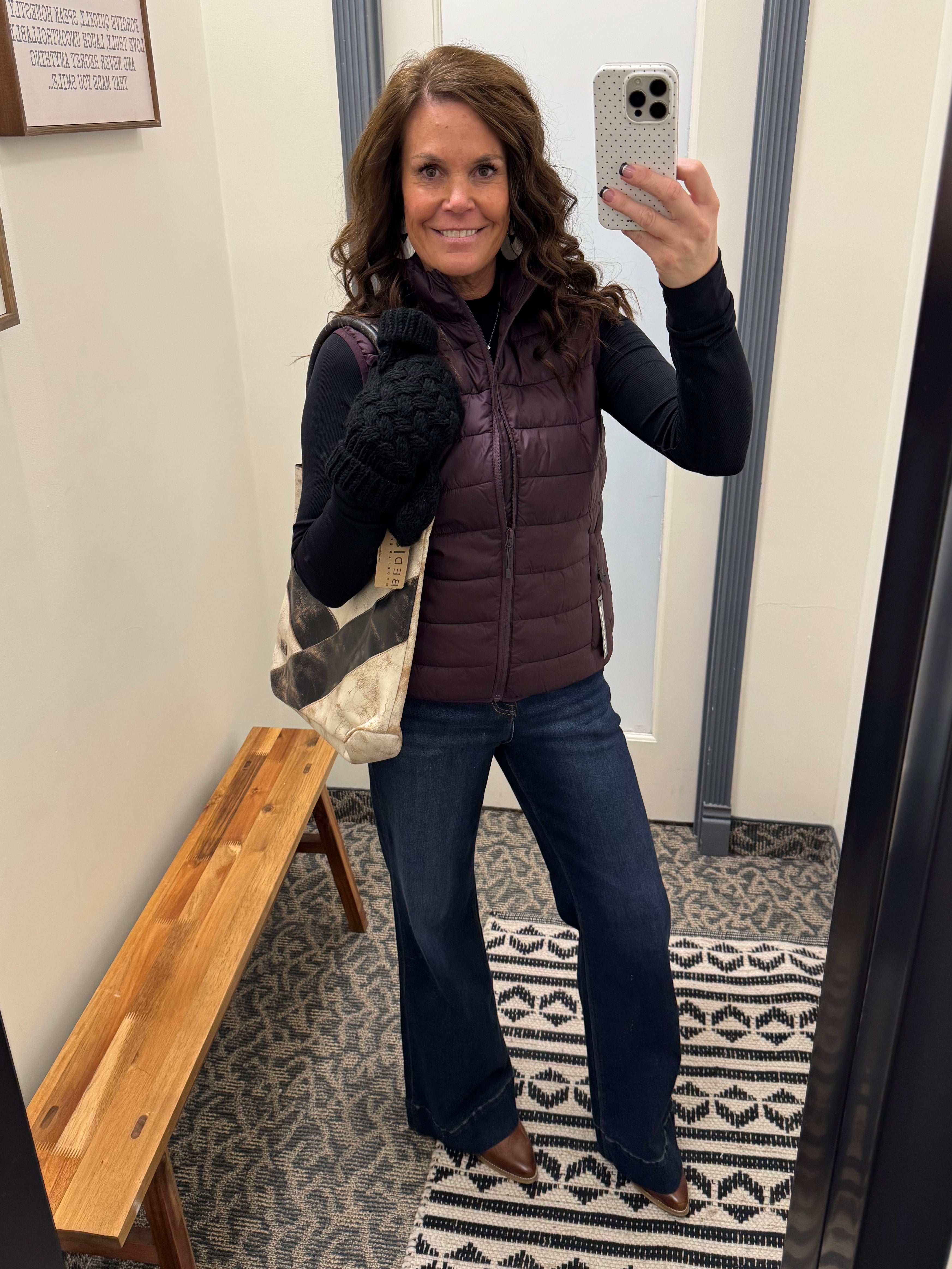 Deep Plum Pacific Puffer Vest Outerwear - Vest STORM CREEK