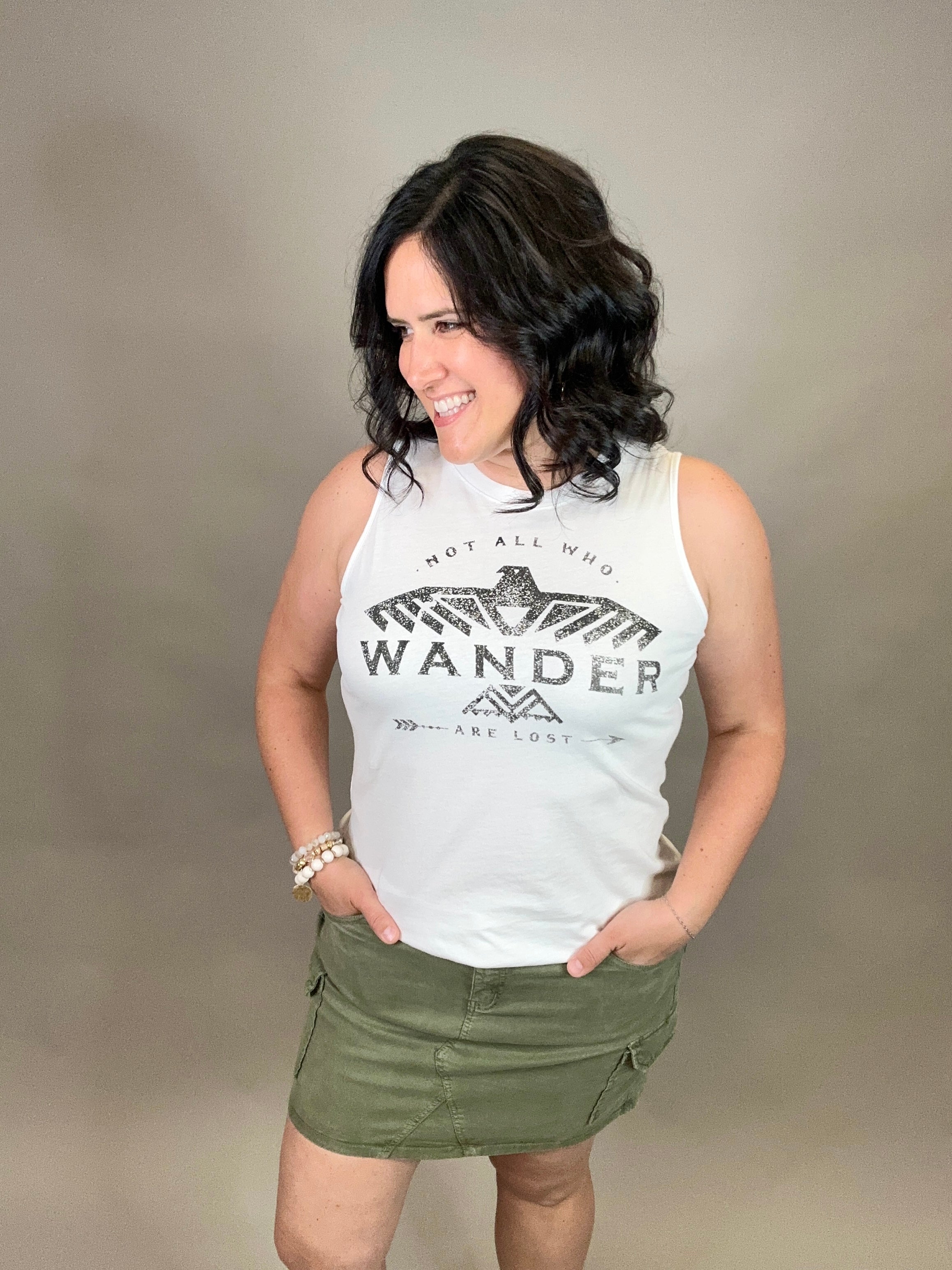 White Wander Tank Tops- Tanks HRT and LUV