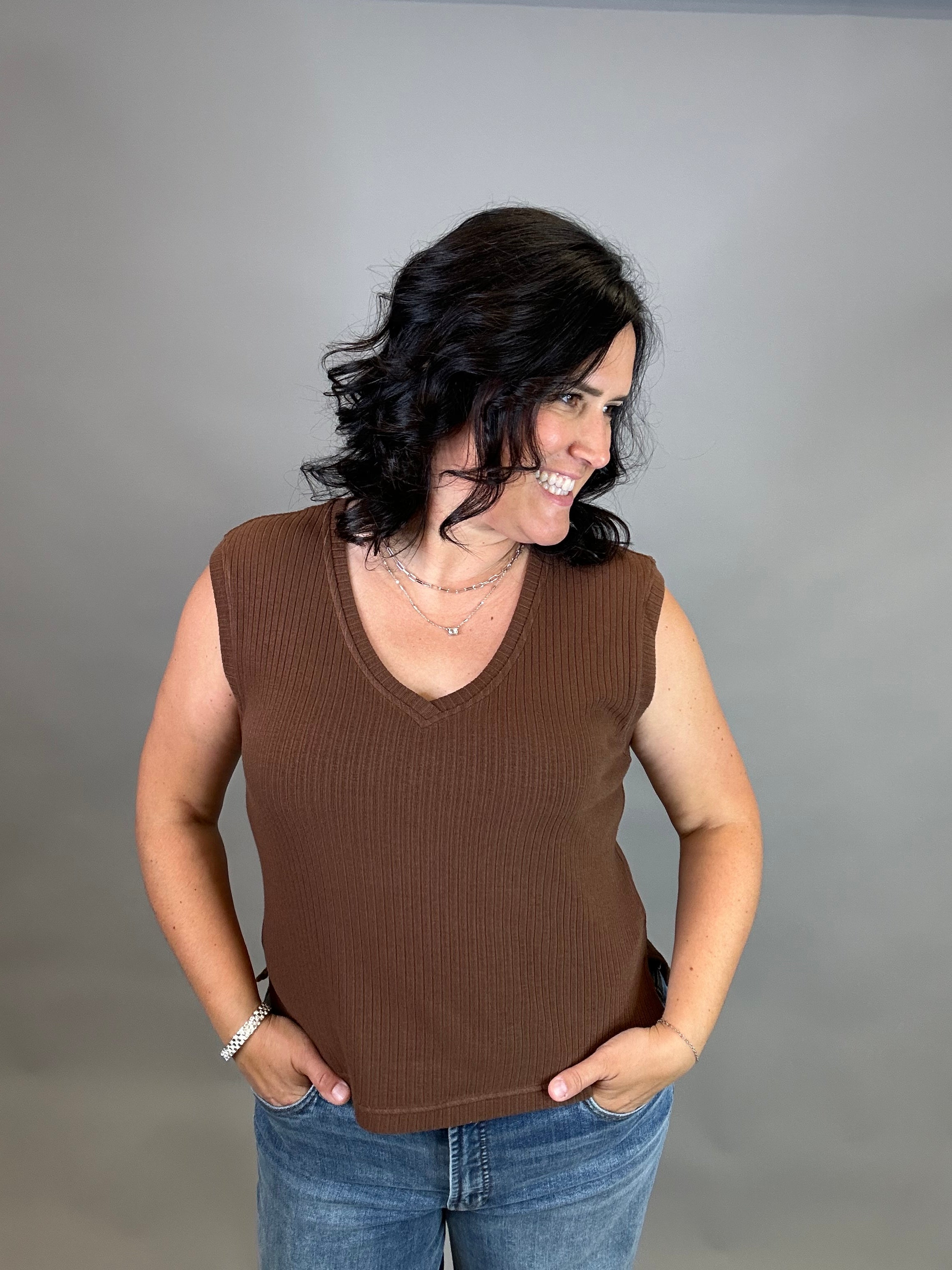 Brown Misty Top Tops- Blouses THREAD & SUPPLY