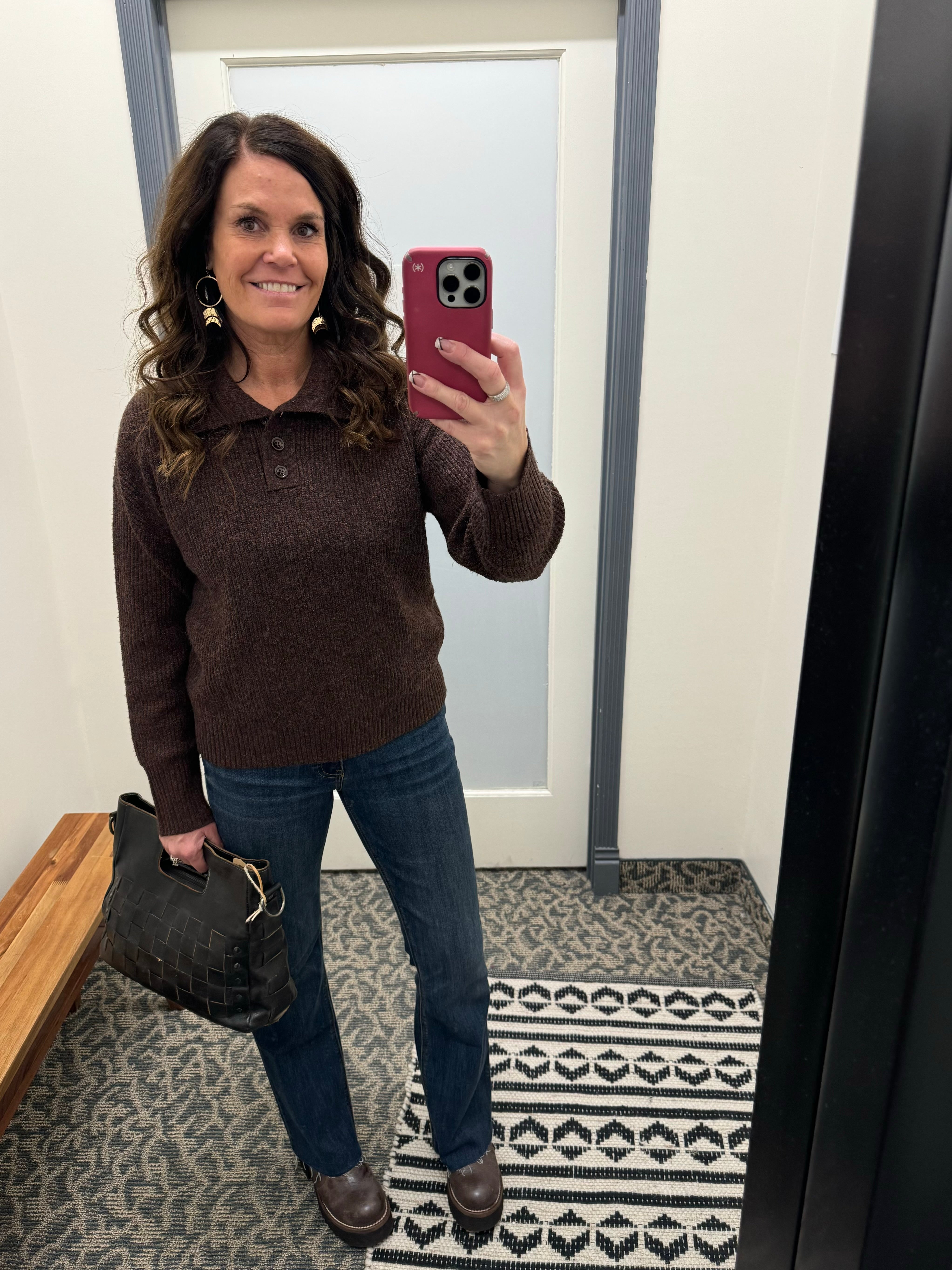Heather Coffee Amaya Sweater Top - Sweater THREAD & SUPPLY