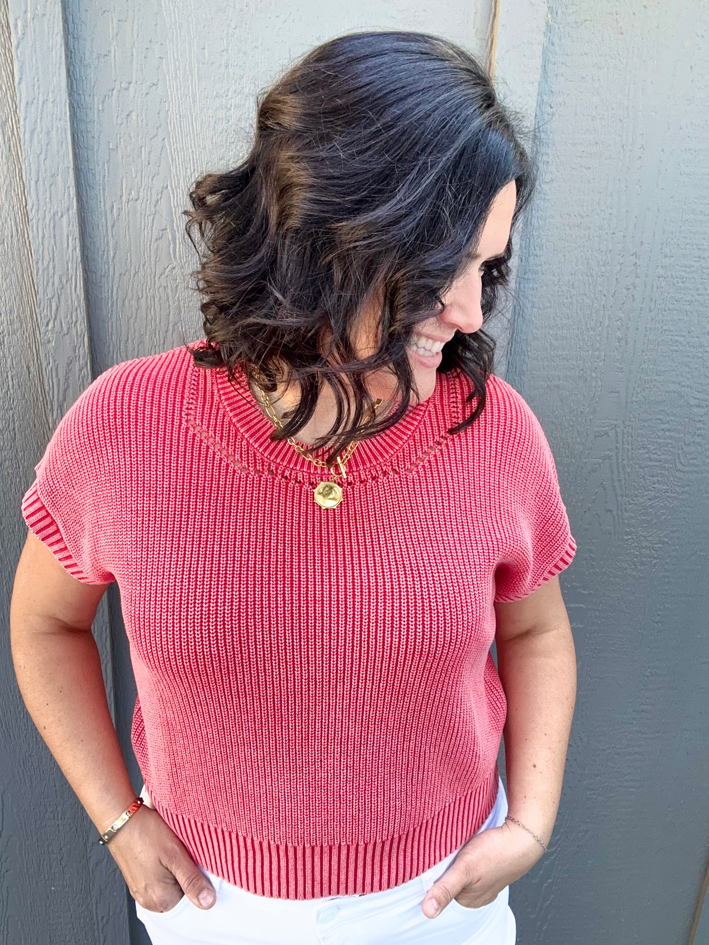 Elwood Needle Drop Stitch Crew Top - Sweater FLAG AND ANTHEM