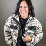 White Brown Leona Jacket