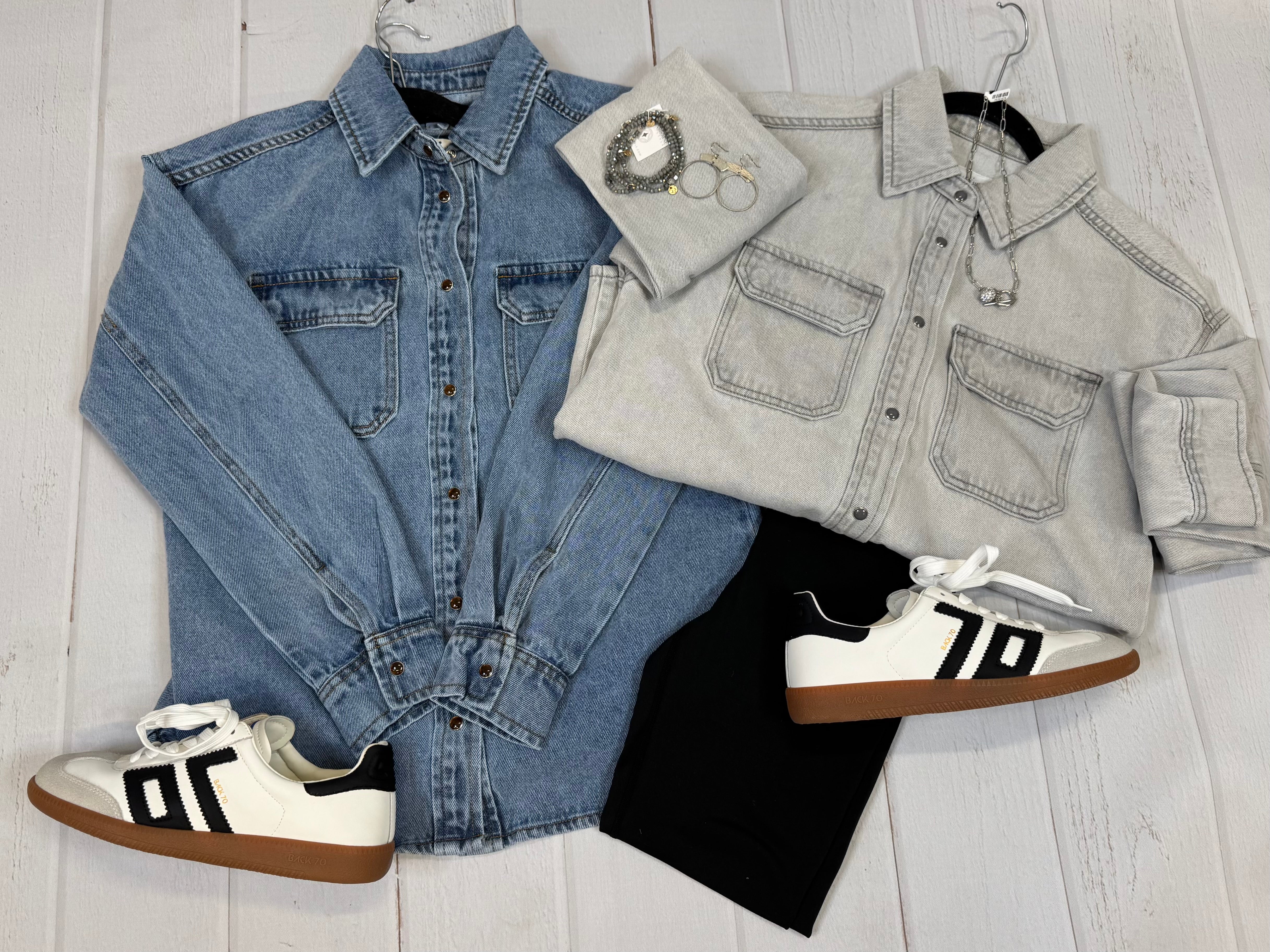 Grey Wash Etta Shirt Tops - Button Ups THREAD & SUPPLY