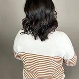 Golden Rod Striped Pocket Sweater Top - Sweater STACCATO