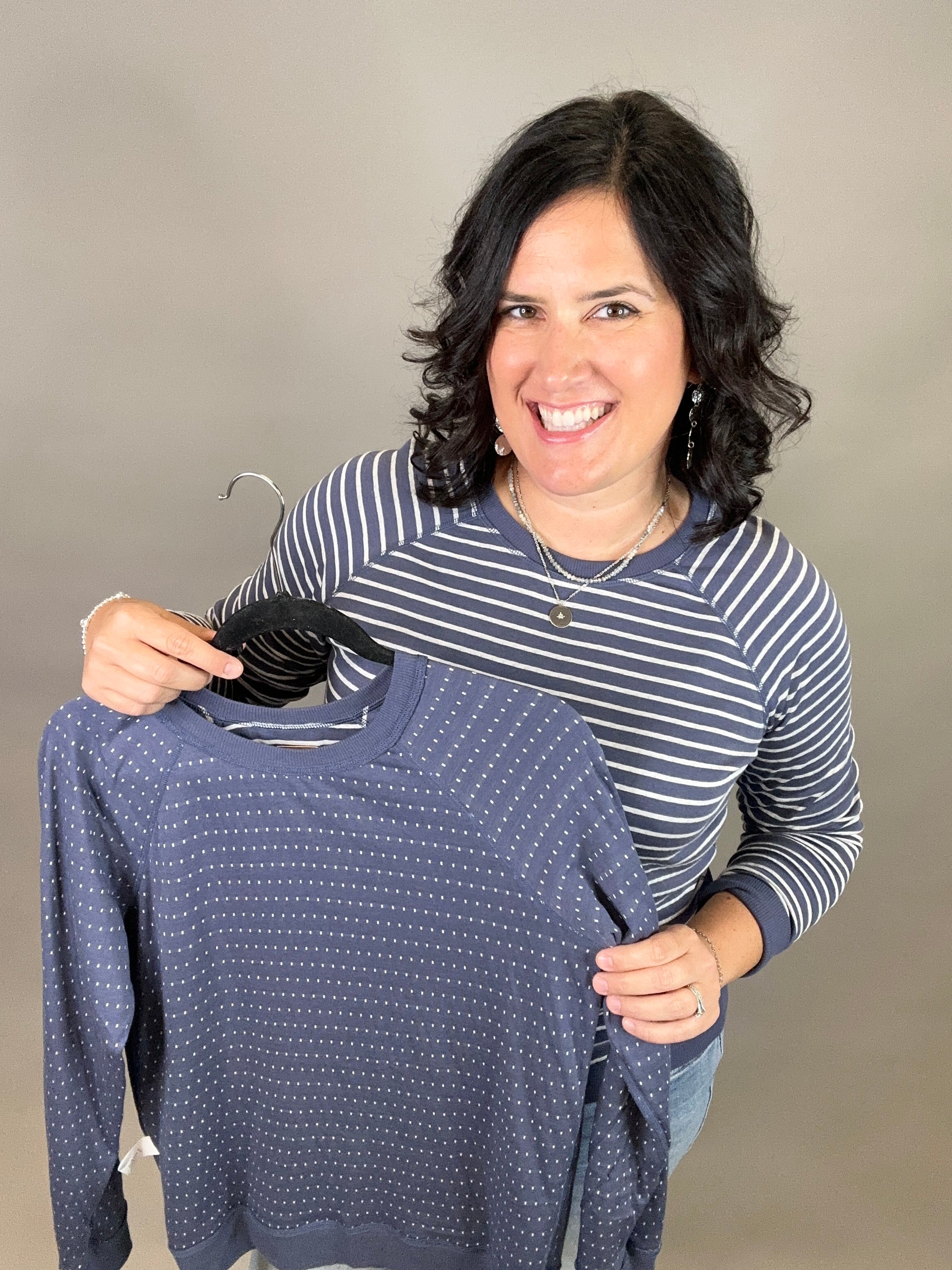 Navy/White Frannie Reversible Top Tops- Tees FLAG AND ANTHEM